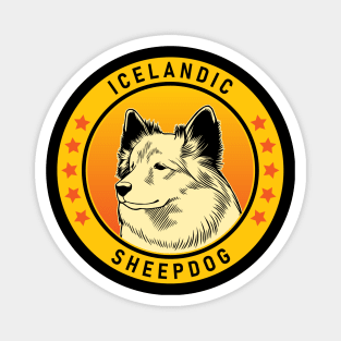 Icelandic Sheepdog Portrait Magnet